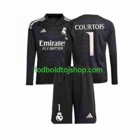 Real Madrid Thibaut Courtois 1 Målmand Børn Udebane Fodboldsæt 2023-24 L/S (+ Korte bukser)